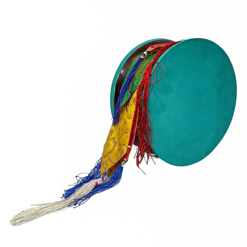 Tambour Damaru Chod tibétain fait à la main