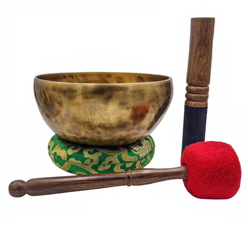 Bol chantant Jambati en métal bronze septuple