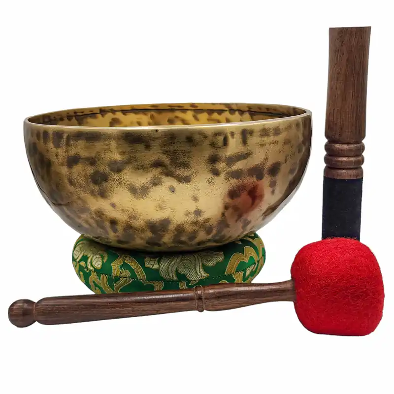 Bol chantant Jambati en sept métaux de bronze