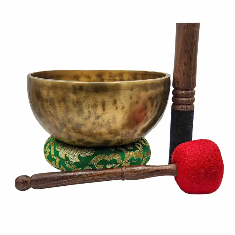 Bol chantant Jambati – Sept bronzes, finition antique