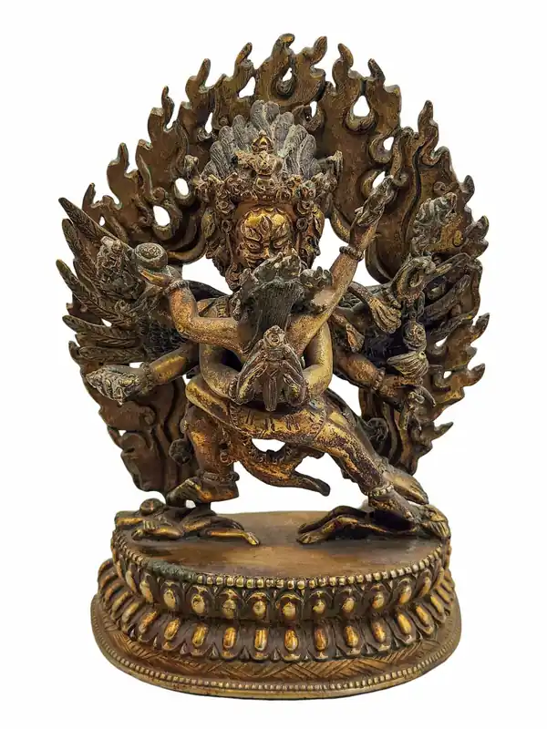 Statue en cuivre de Vajrakilaya – Divinité féroce de la transformation