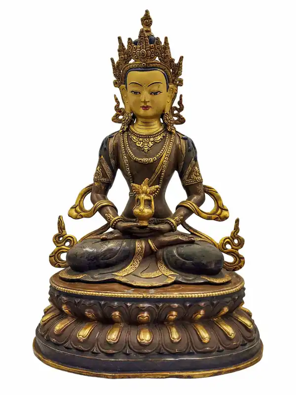 Statue en cuivre d’Aparimita – Symbole de Longue Vie et de Sagesse