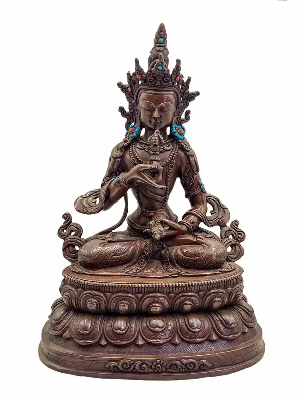 Statue de Bouddha en cuivre de Vajrasattva – 24 cm Purificateur de Karma Pur