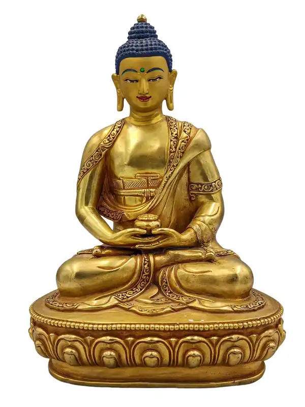Statue d’Amitabha Bouddha en cuivre – Émblème de la compassion sans limites