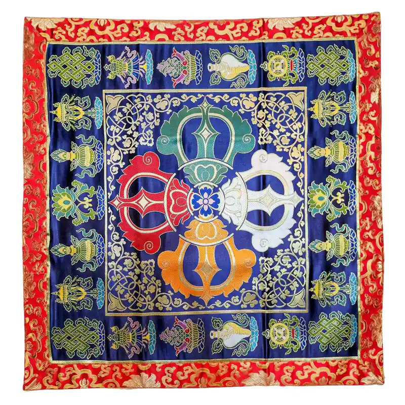 Nappe en brocart de Cochin avec double dorje