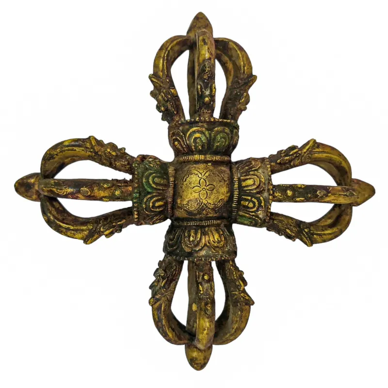 Dorje vajra en laiton – Symbole de la sagesse indestructible