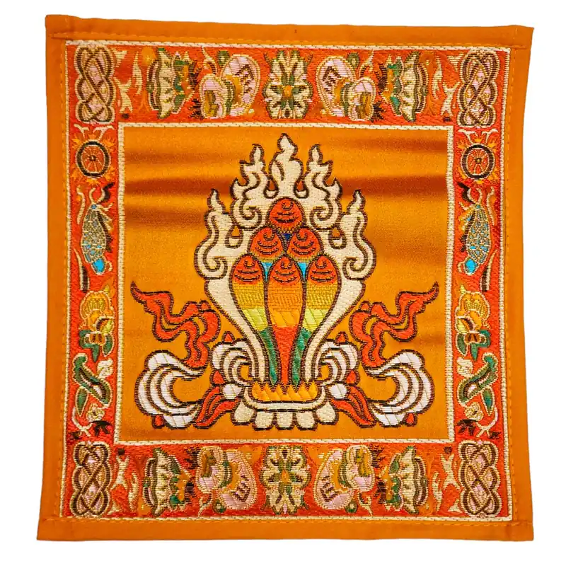 Tapis à thé en brocart de Cochin avec broderie Kalas