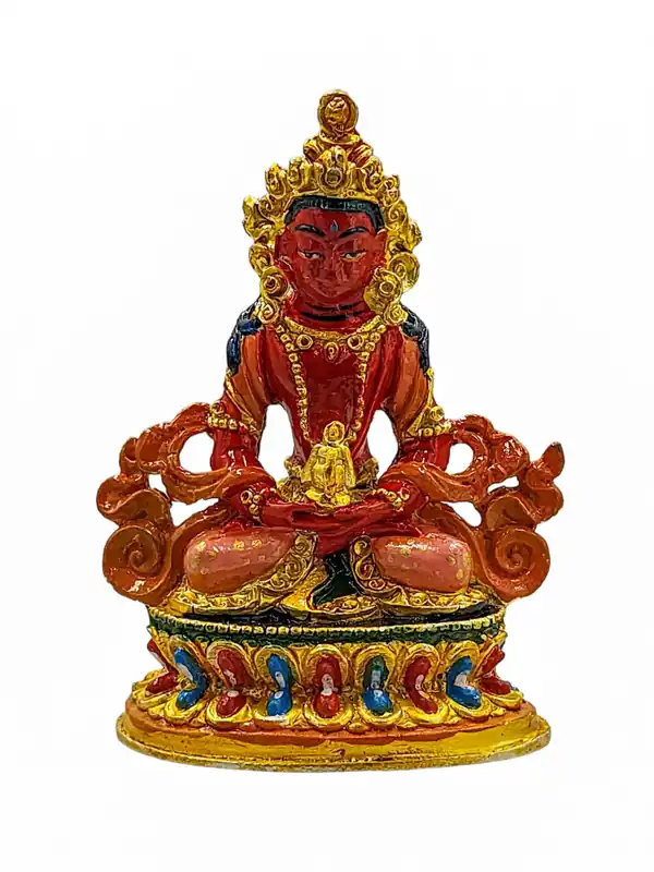 Statue miniature en cuivre d’Aparimita Bouddha – Essence de la Longévité et de la Sagesse