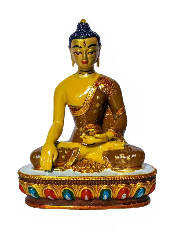 Statue miniaturisée de Shakyamuni Bouddha – Cuivre, Finition traditionnelle, Expression sereine