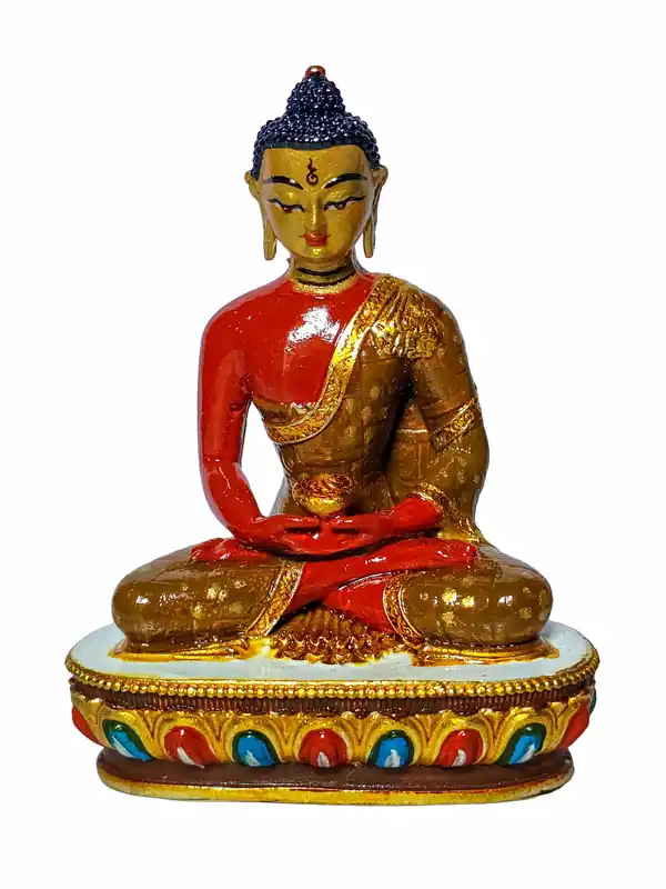 Statue miniature en cuivre d’Amitabha Bouddha – Symbole de la Compassion Illimitée