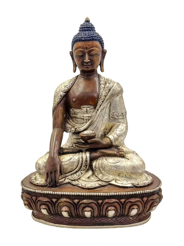 Statue en cuivre de Shakyamuni Bouddha – 22 cm, Éveil Incarné