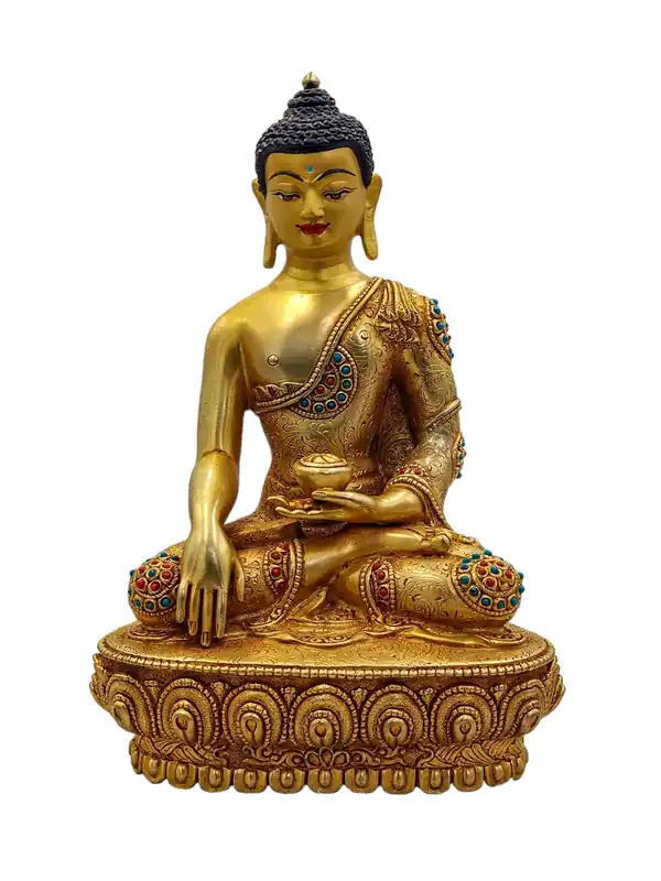 Statue de Shakyamuni Bouddha – Cuivre doré
