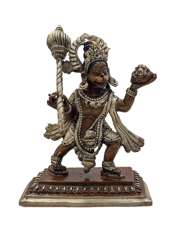 Miniature en cuivre de Hanuman – Dieu singe de la force