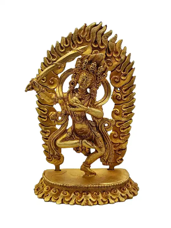 Petite statue en cuivre de yogini vajrayana – 10 cm