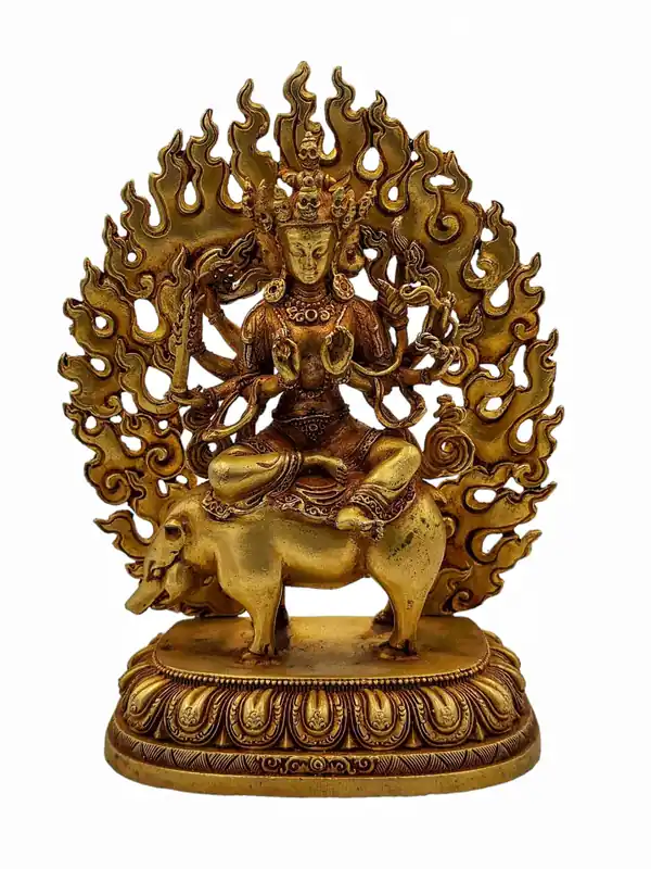 Statue en cuivre handmade de Marici – Déesse de la lumière et de la protection