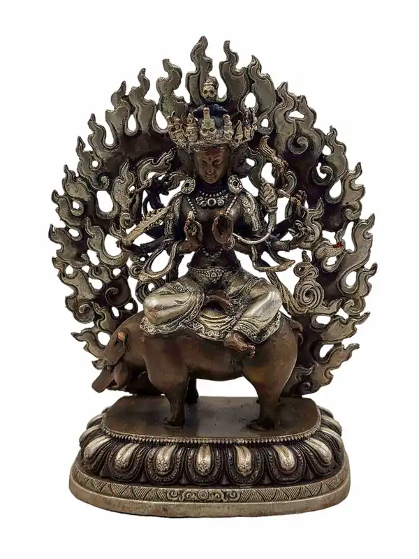 Marici, Déesse de la Lumière – Statue Miniature en Cuivre Artisanale
