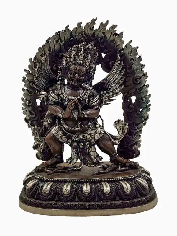 Statue miniature en cuivre de Vajrakilaya – Divinité féroce de la transformation