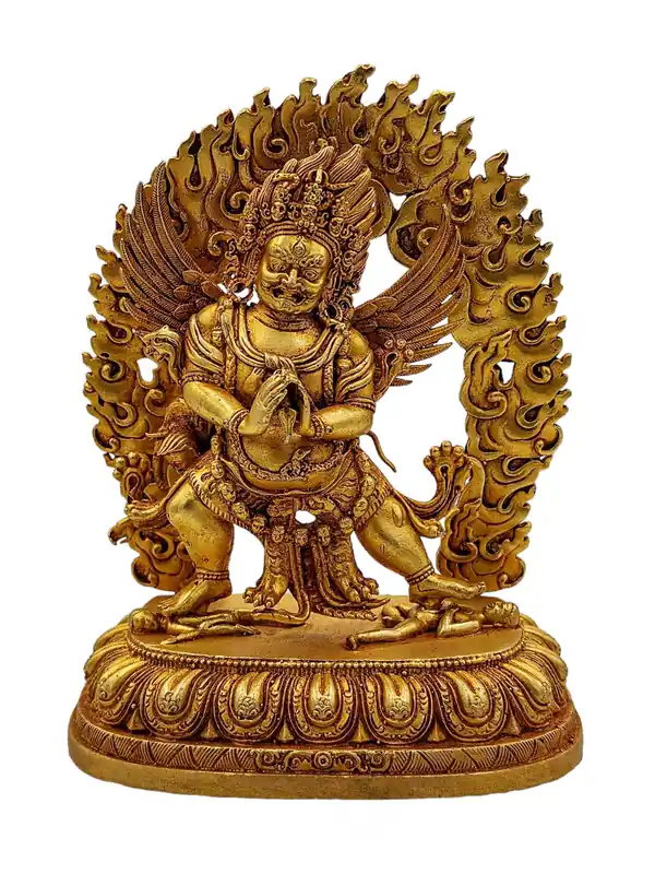 Statue miniature en cuivre de Vajrakilaya – Divinité féroce de la transformation, 12 cm