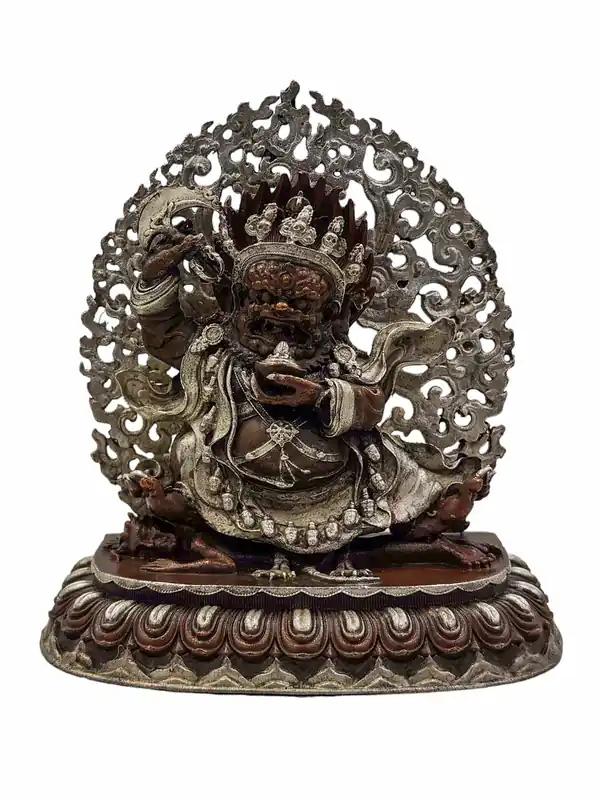 Statue miniature de Vajrapani – Cuivre symbole de puissance et de peurlessness