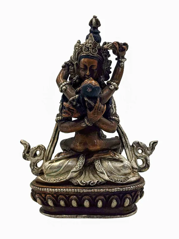 Statue miniature en cuivre de Vajradhara – L’incarnation de l’Éveil et de la Sagesse Spirituelle