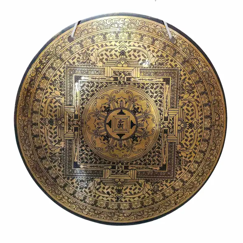 Gong en bronze sacré pour la méditation vajrayana