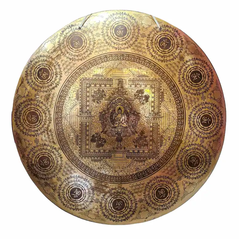 Gong tibétain en bronze pour la méditation
