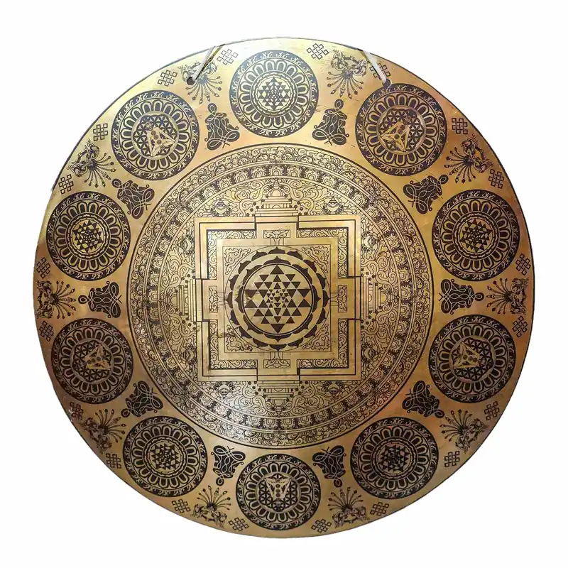 Gong tibétain sacré en bronze pour la méditation consciente