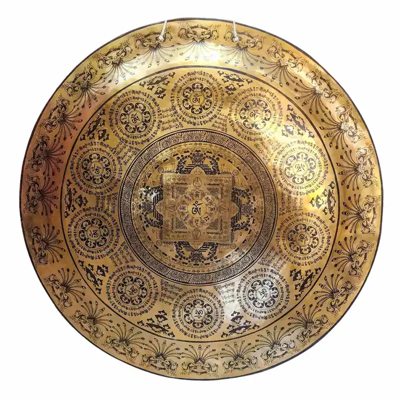 Gong en bronze tibétain – Outil de méditation fait main résonnant