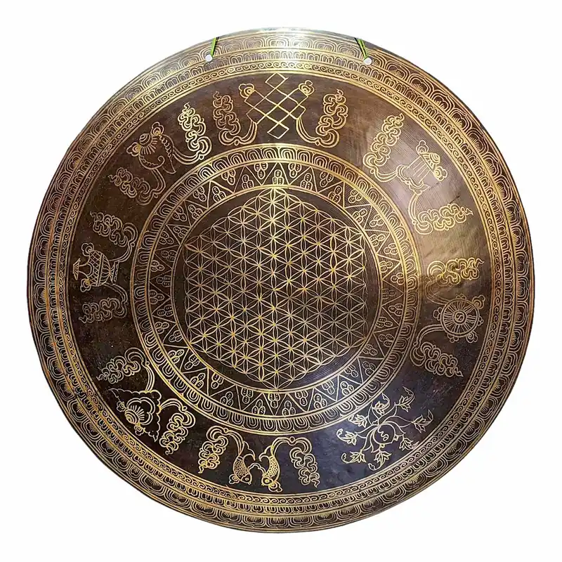 Gong tibétain en bronze – Son sacré pour l’éveil spirituel
