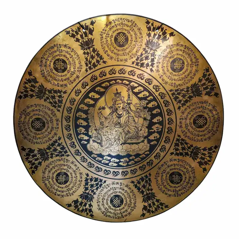 Gong tibétain en bronze puissant pour la méditation et la pleine conscience