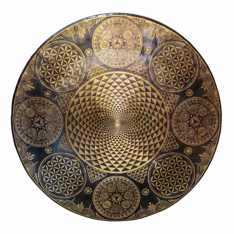 Gong en bronze sacré pour la pratique du Vajrayana – 60 cm