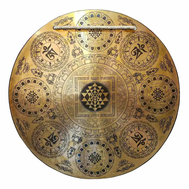 Gong en bronze sacré pour la méditation Vajrayana