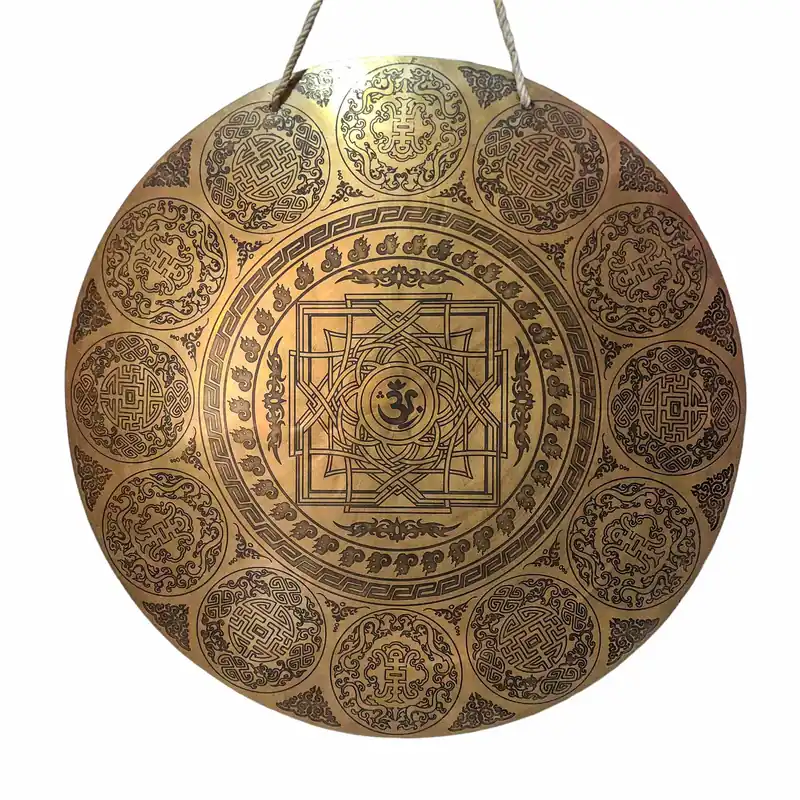 Gong en bronze authentique de Vajrayana pour la méditation et l’éveil intérieur