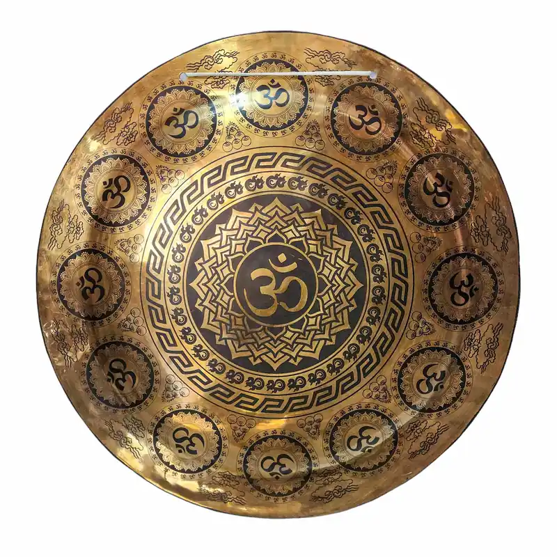 Gong tibétain en bronze authentique pour la méditation divine