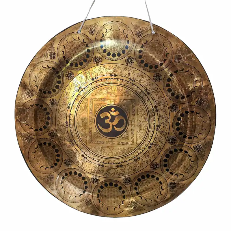Gong de Vent en Bronze Sacré du Vajrayāna – Invoquez la Clarté et la Présence