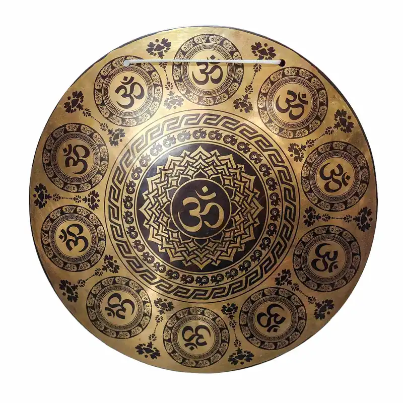 Gong en bronze pour les rituels du Vajrayana