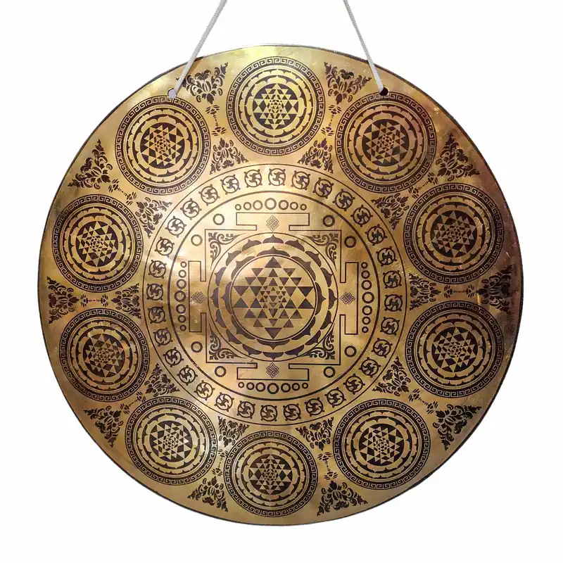 Gong tibétain en bronze puissant pour la clarté rituelle