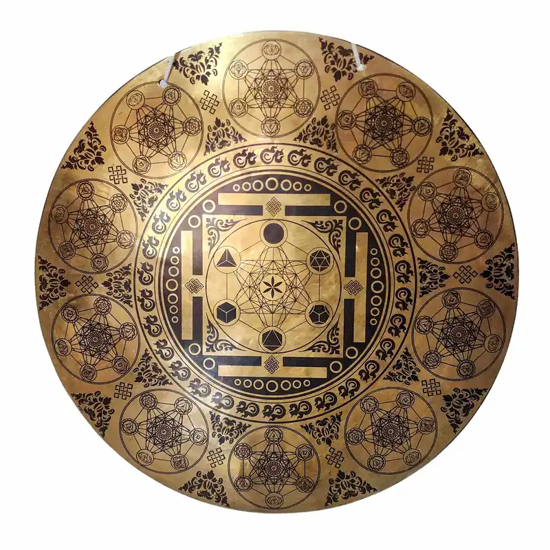 Gong en bronze tibétain pour la méditation et les rituels