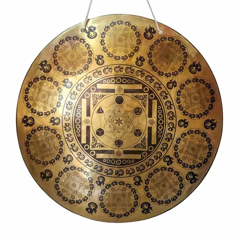Gong en bronze tibétain pour la méditation et la clarté
