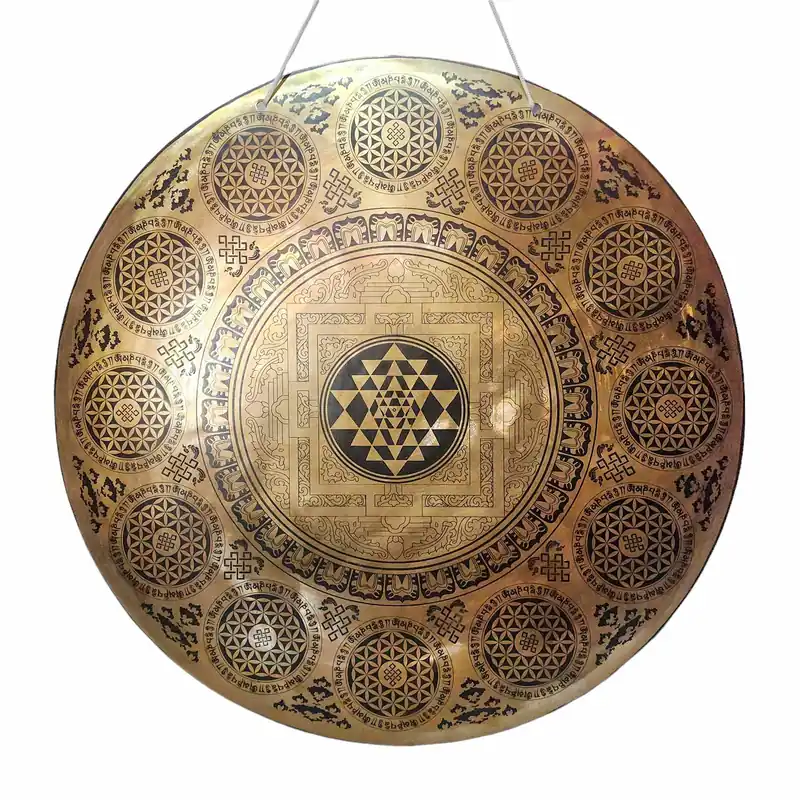 Gong Sacré en Bronze pour la Méditation Vajrayana