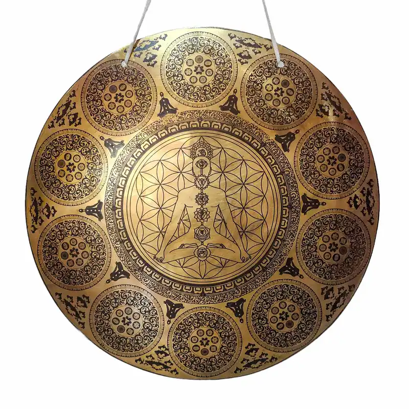 Gong tibétain en bronze fait à la main pour la clarté spirituelle et la paix intérieure