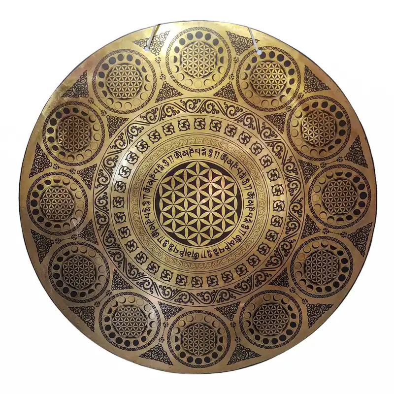 Gong en bronze tibétain Vajrayana pour la résonance spirituelle