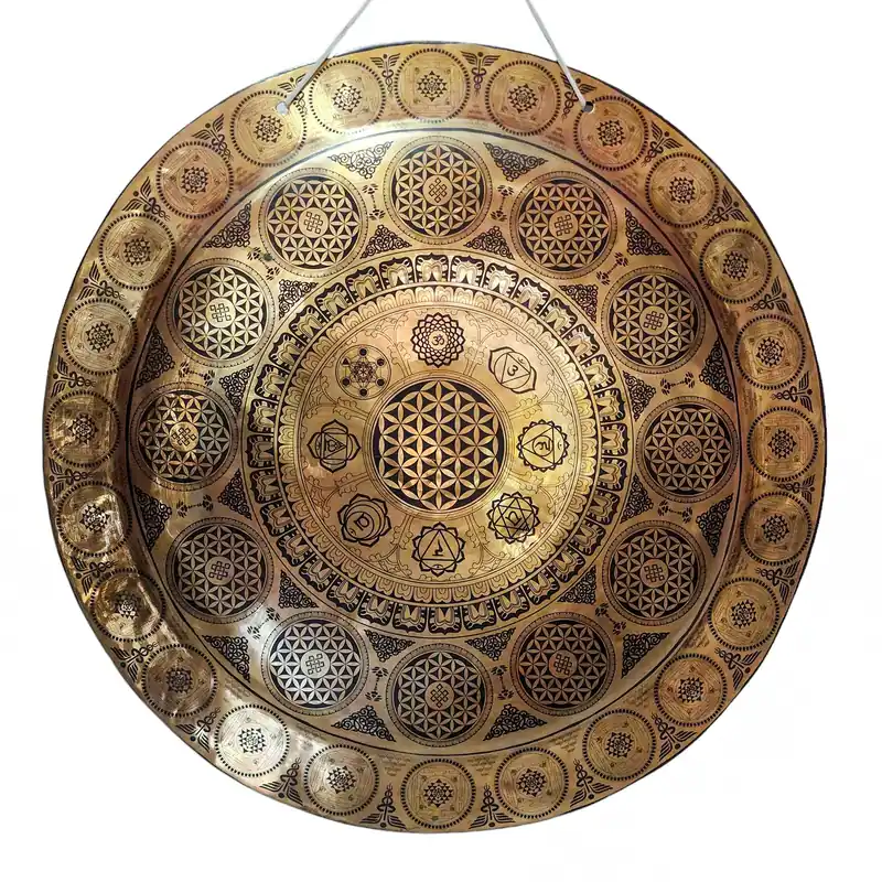 Gong Tibétain en Bronze Sacré – Améliorer la Méditation et la Pratique Rituelle