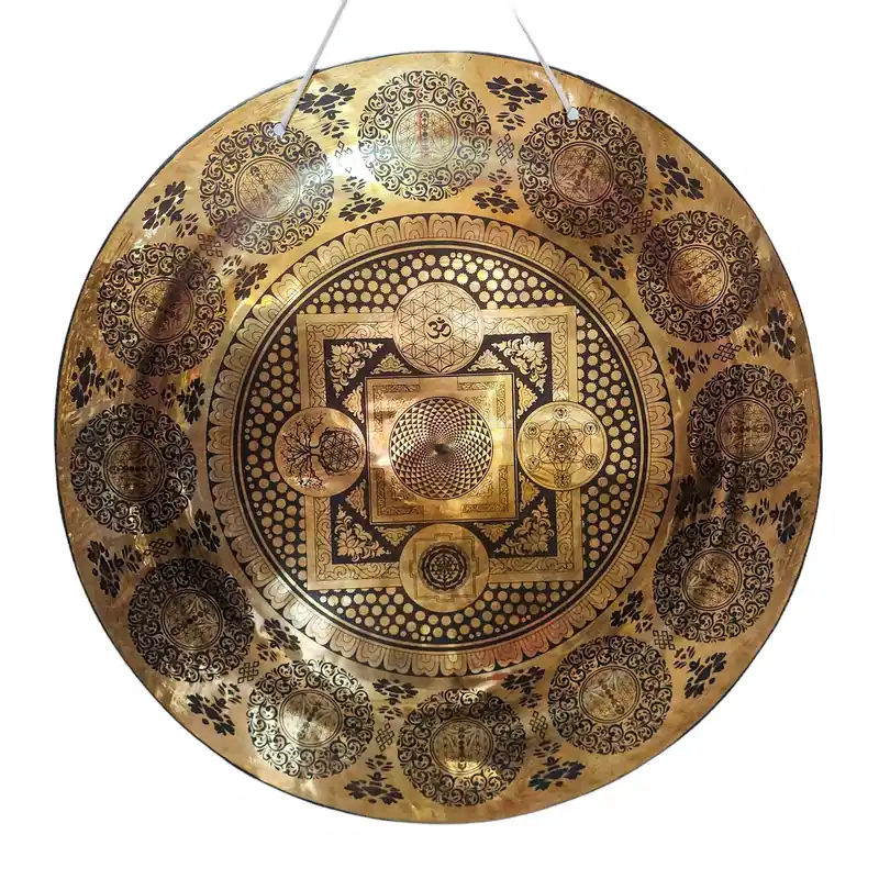 Gong de Vent en Bronze Vajrayana – Conçu pour la Résonance Spirituelle