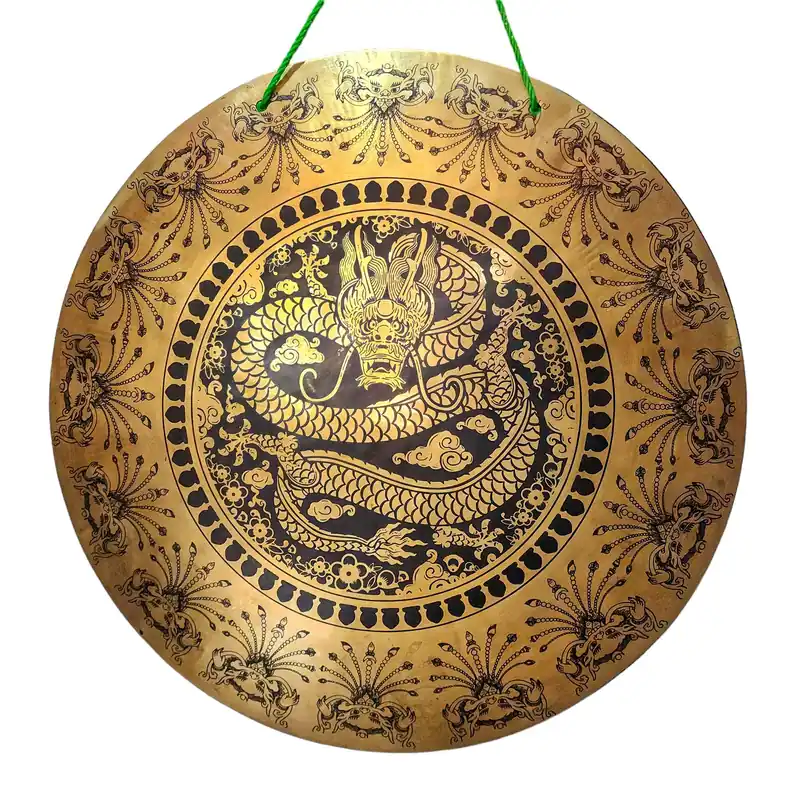 Gong tibétain en bronze résonnant – Outil essentiel pour l’illumination