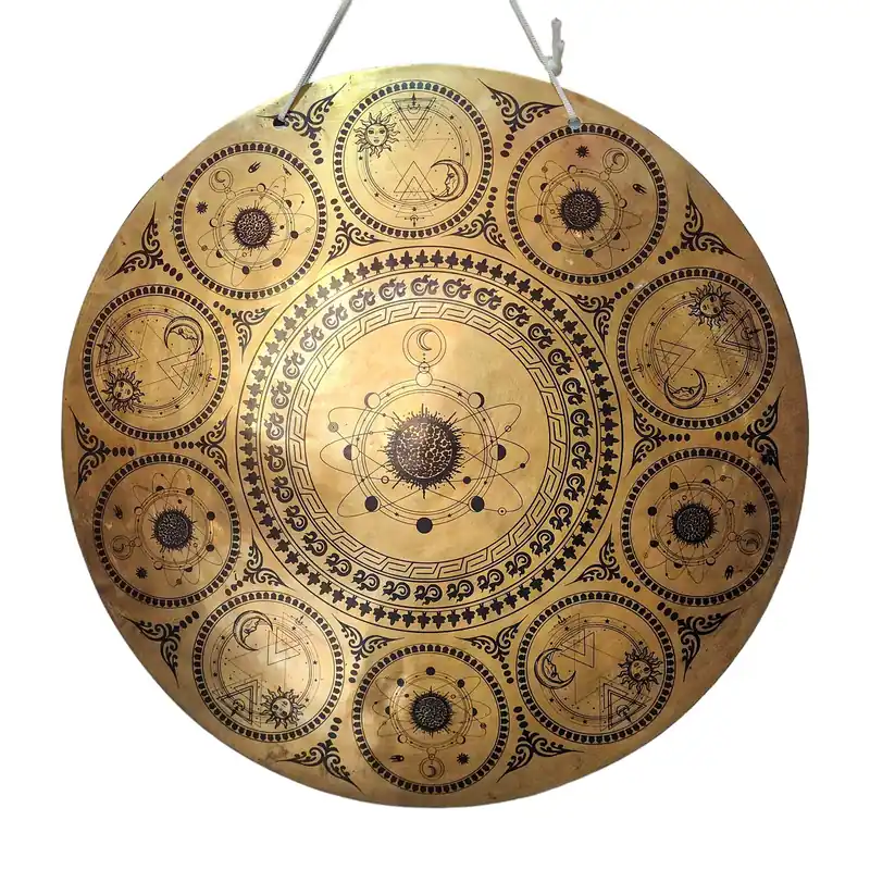 Gong en bronze résonnant du Vajrayana pour une méditation approfondie