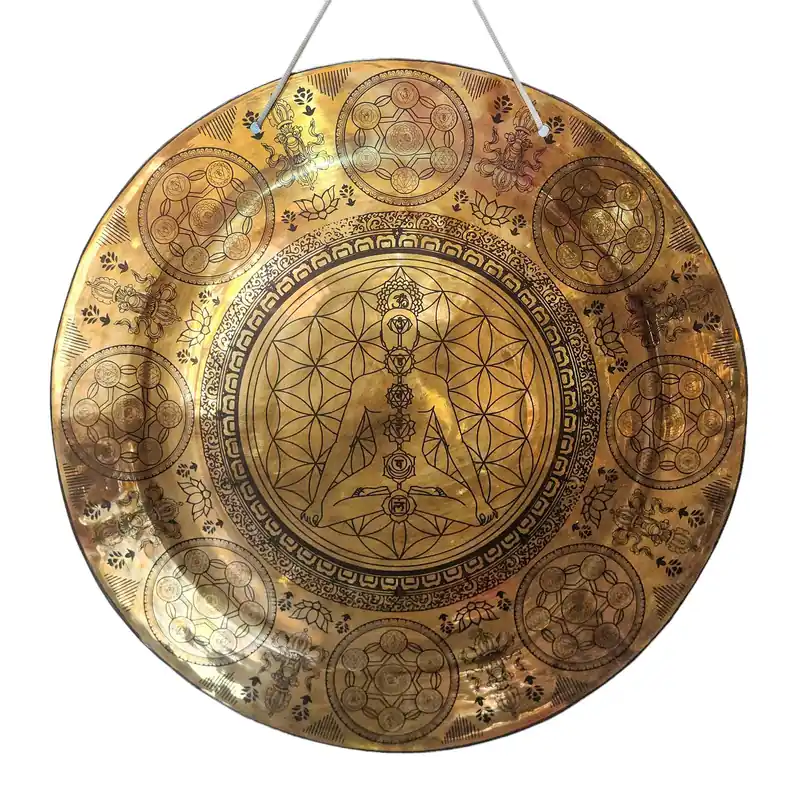 Gong en bronze Vajrayana pour la clarté et la méditation