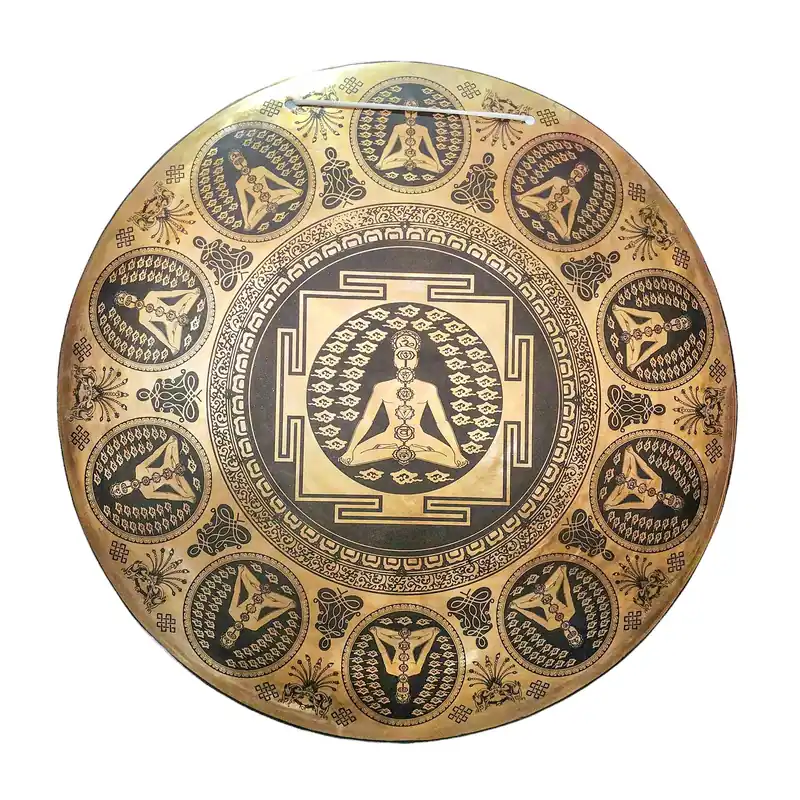 Gong Sacré en Bronze pour les Rituels du Vajrayana