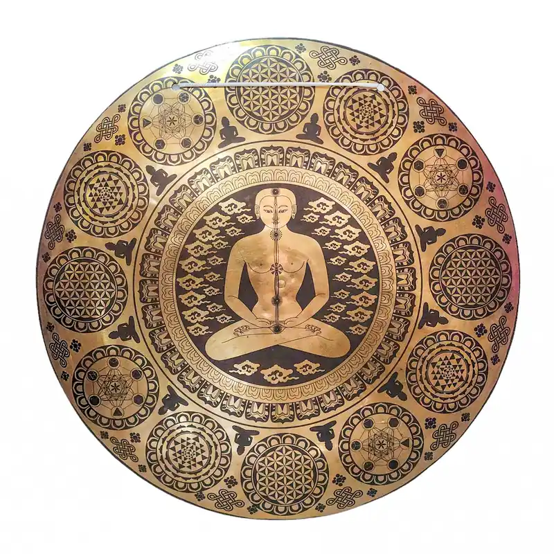 Gong Tibétain en Bronze Sacré pour la Méditation et la Pleine Conscience