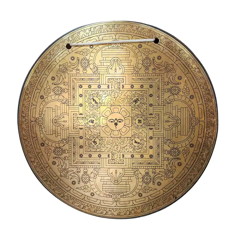 Gong en bronze tibétain – Résonance sacrée pour une méditation profonde